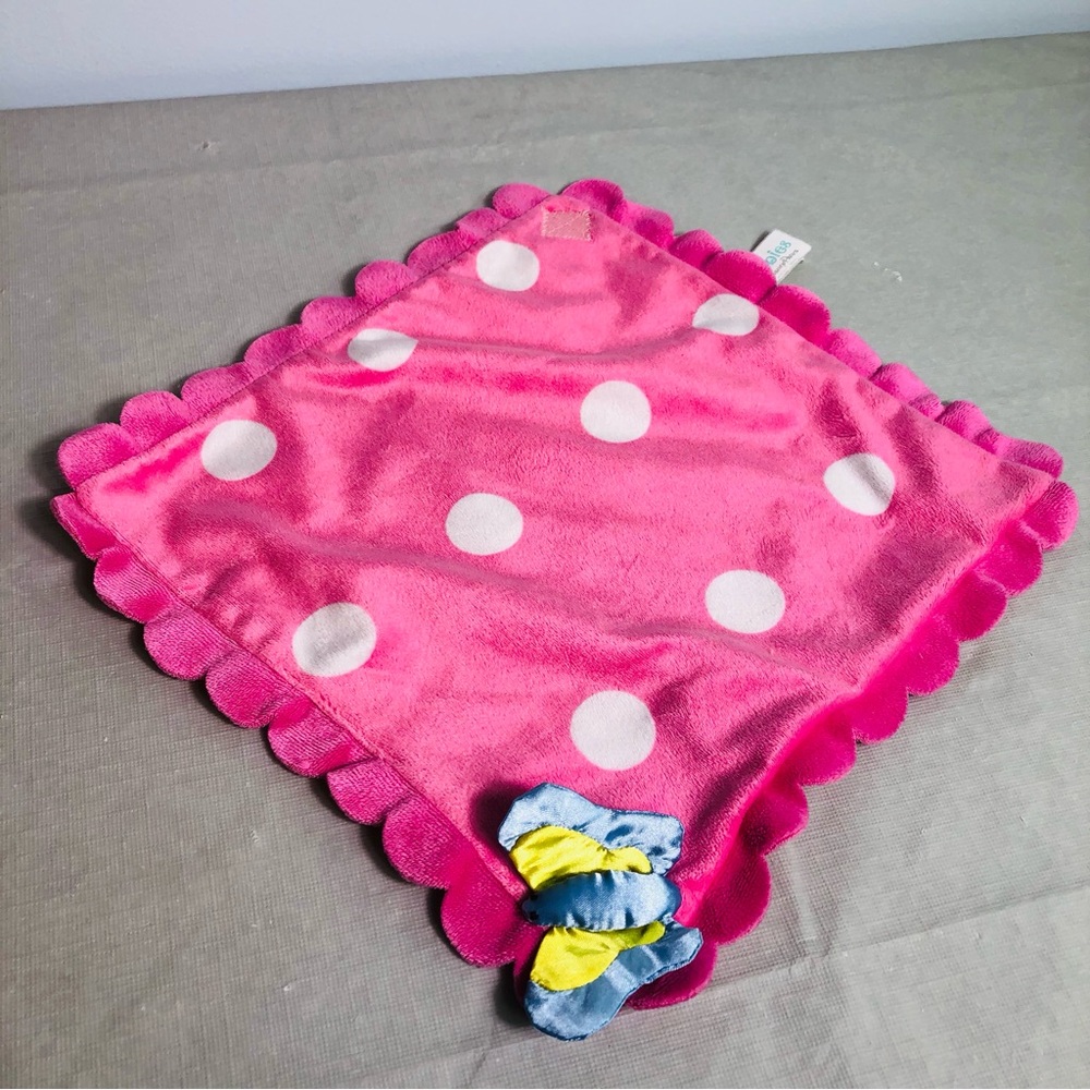 Disney Babies Parks Pink Polka Butterfly Security Blanket Baby Blanket Lovey